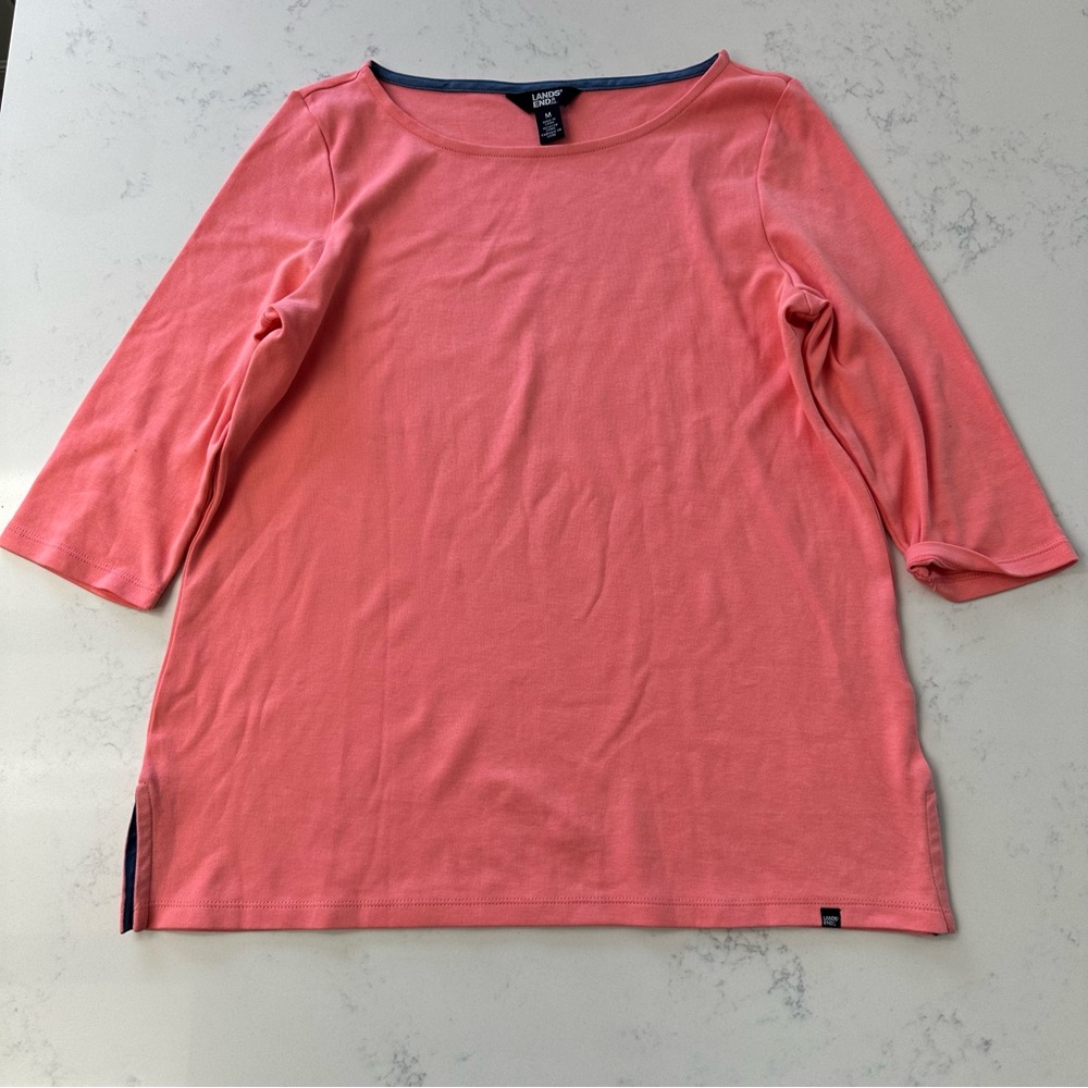 Lands' End Coral Long Sleeve Tee